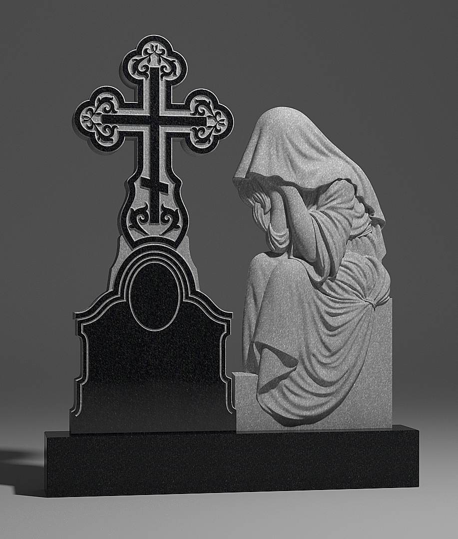 картинка Комбинированный памятник №2 от магазина Карелия Гранит