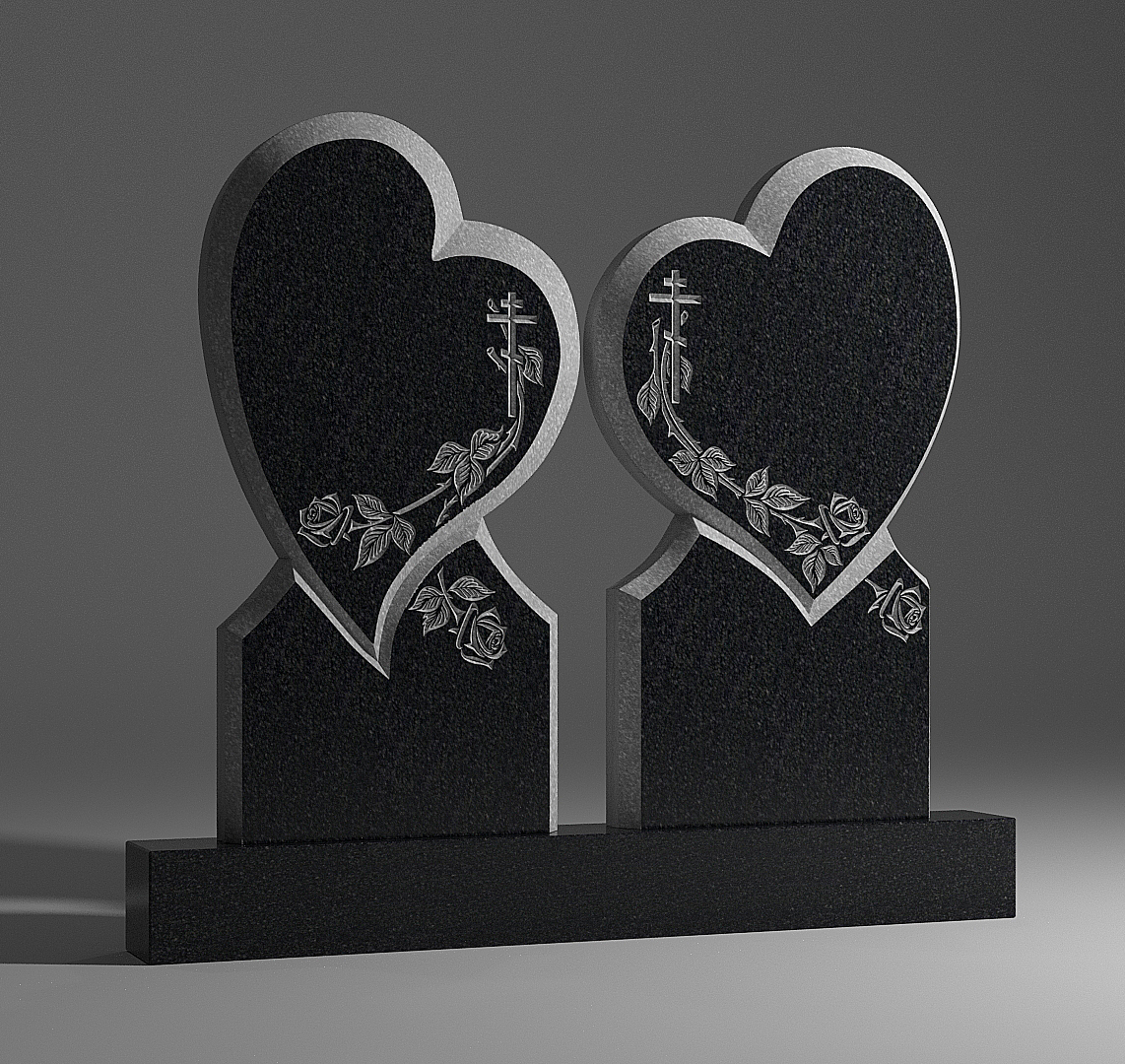 картинка Комбинированный памятник №1 от магазина Карелия Гранит